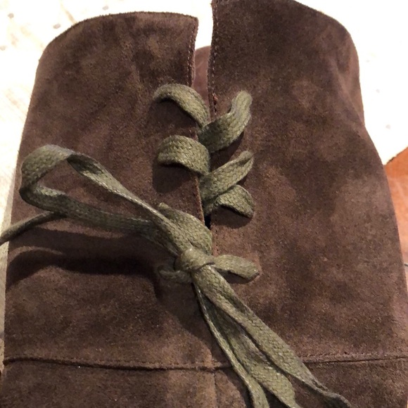 RESTRICTED ABOVE THE KNEE SUEDE BOOTS - Picture 7 of 12